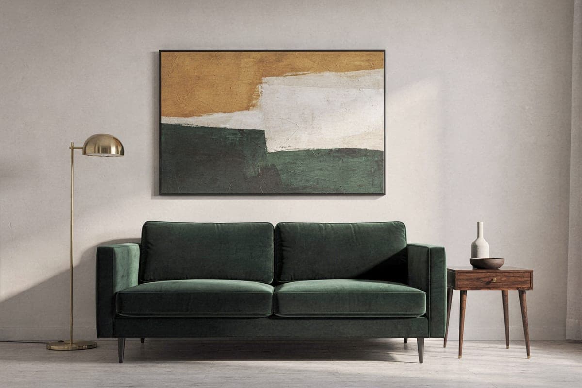 What size should wall art be above a sofa?