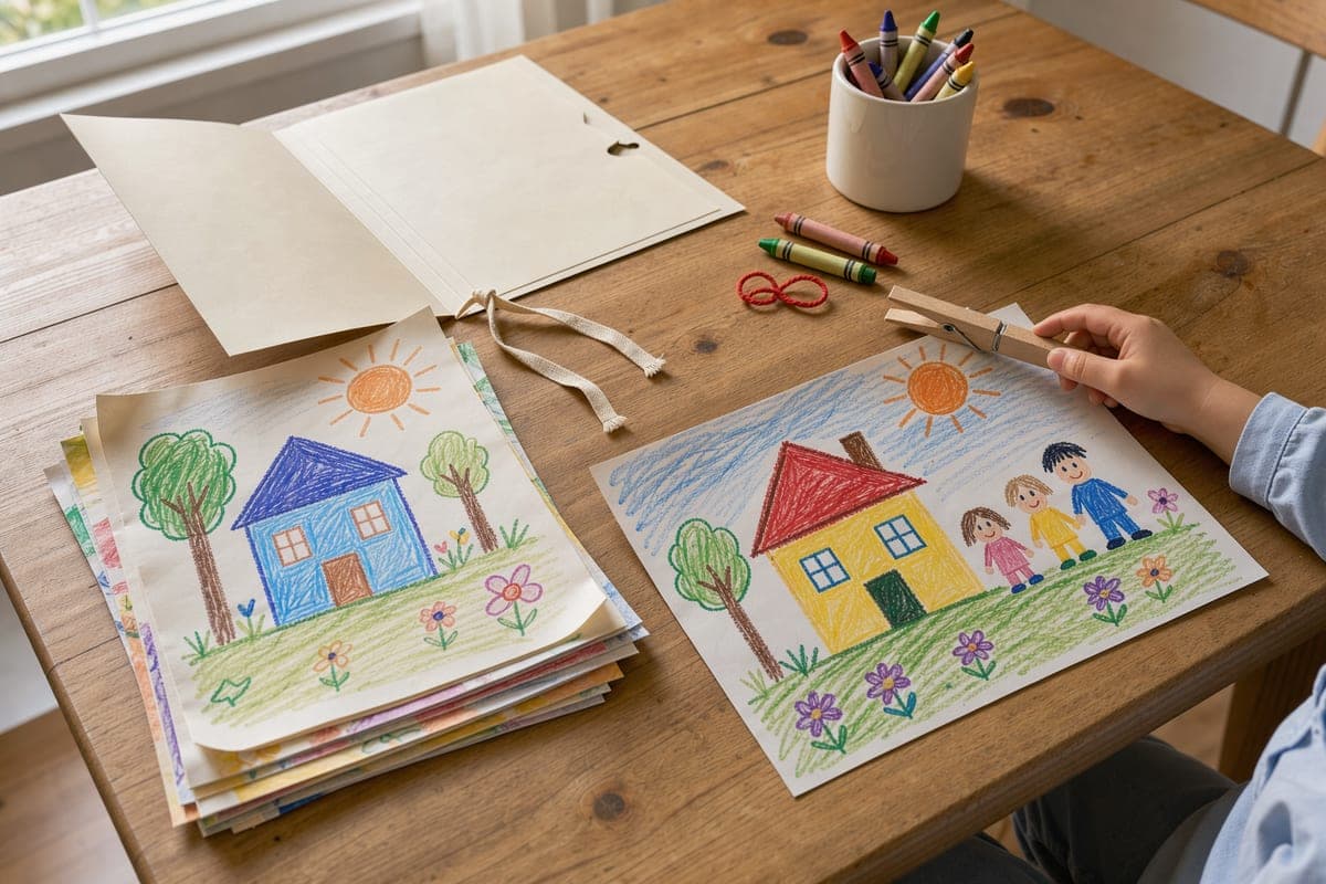 What to do with your kids' drawings (besides the fridge)
